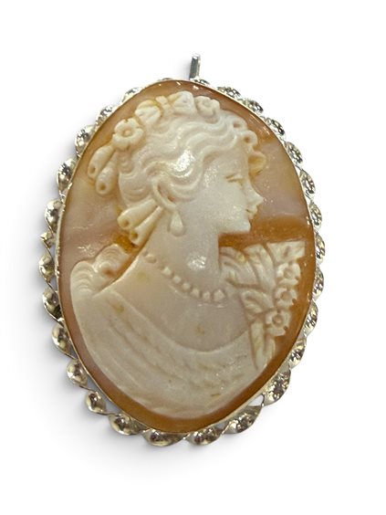 Brosche Mandile 1922 Dame Cammei  in Silber Conchiglia 2MSPCM188 - 2MSPCM188